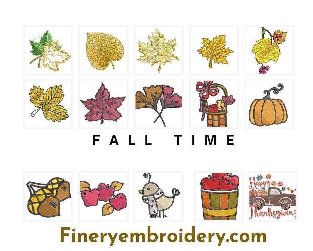 Fall Time Thanksgiving Autumn Harvest Delights - Embroidery Design Collection - Image 2