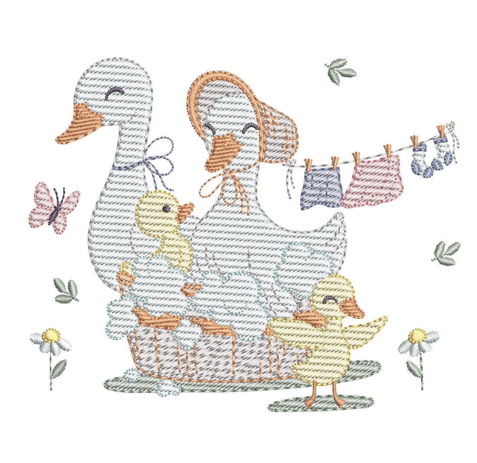 Family of Ducks Embroidery Design – FineryEmbroidery - Image 3