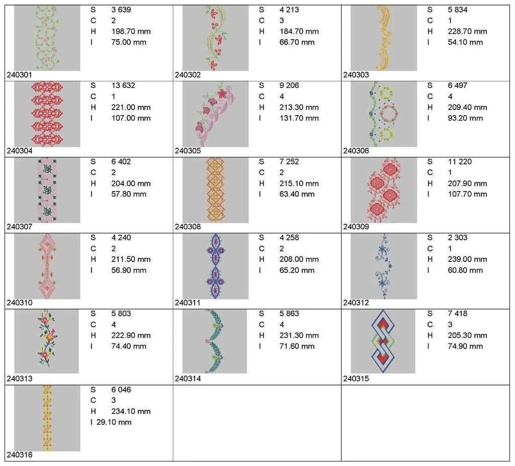 Fancy borders: Embroidery Design Pack - Image 3