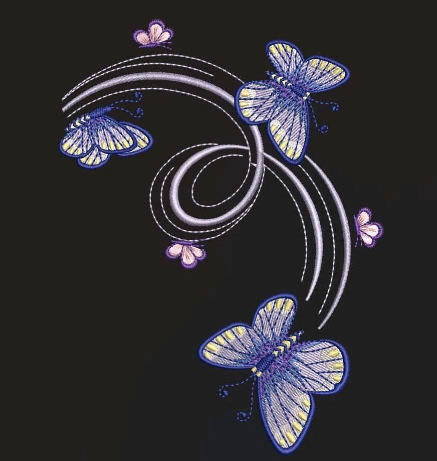FANTASY IN FLIGHT BUTTERFLIES- Pack of 10 Designs - Embroidery Designs - Image 3