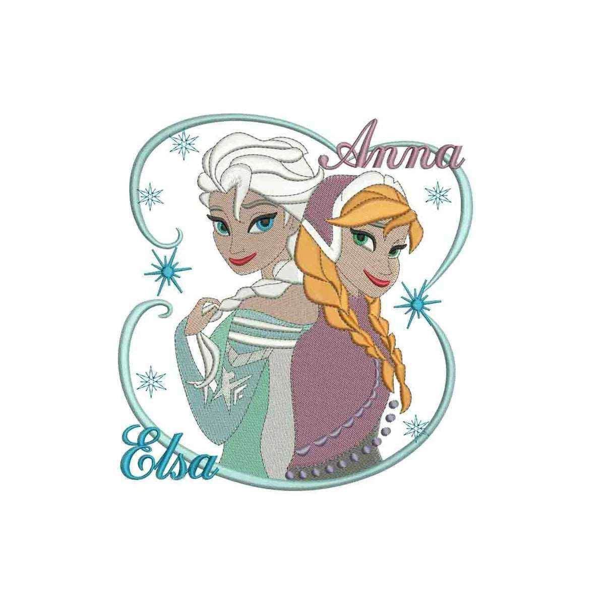 Frozen Anna Elsa Embroidery Design - Image 2