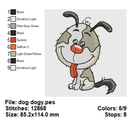 Funny Puppy Embroidery Design - Image 2