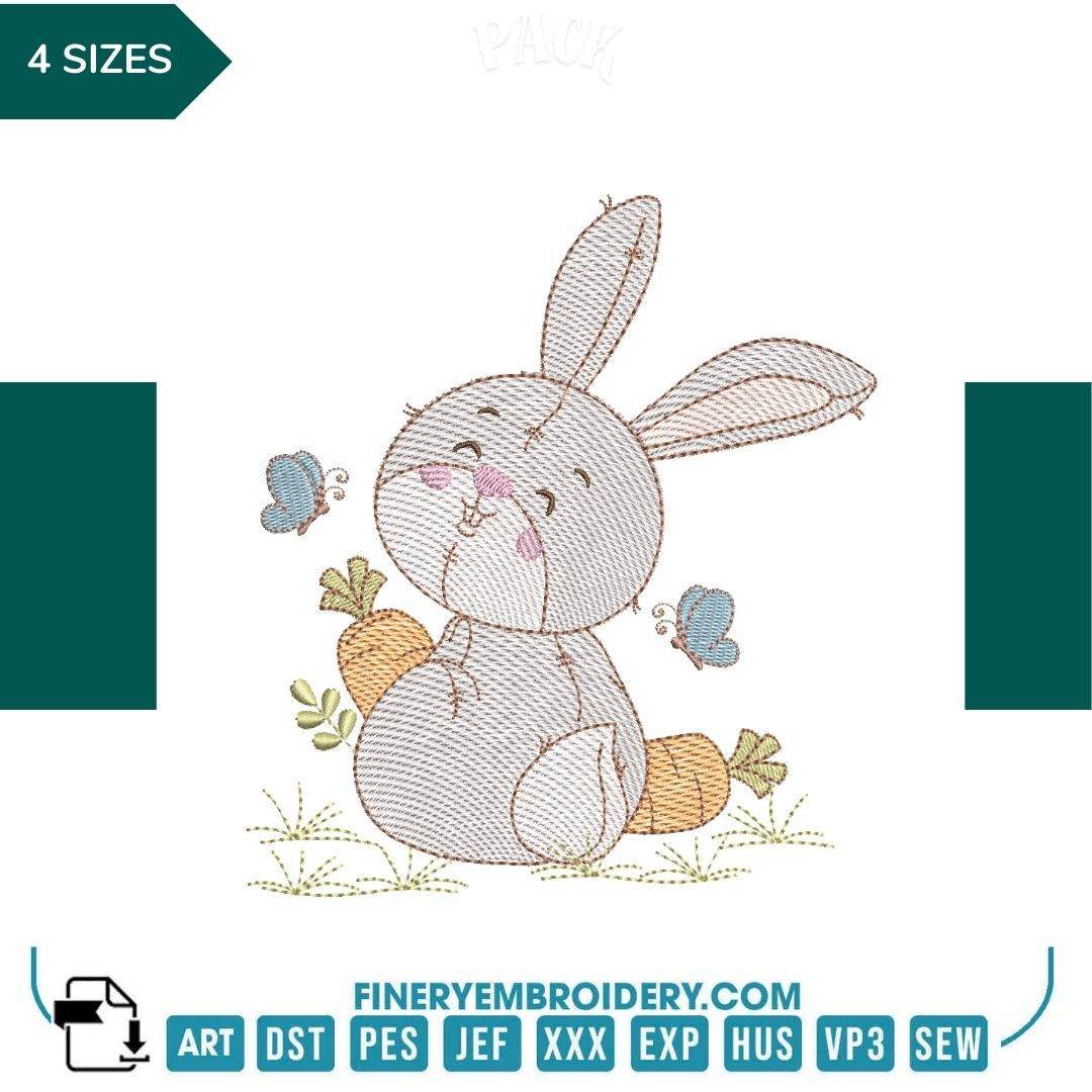 Funny Rabbit Pack 7 designs - Embroidery designs - Image 4