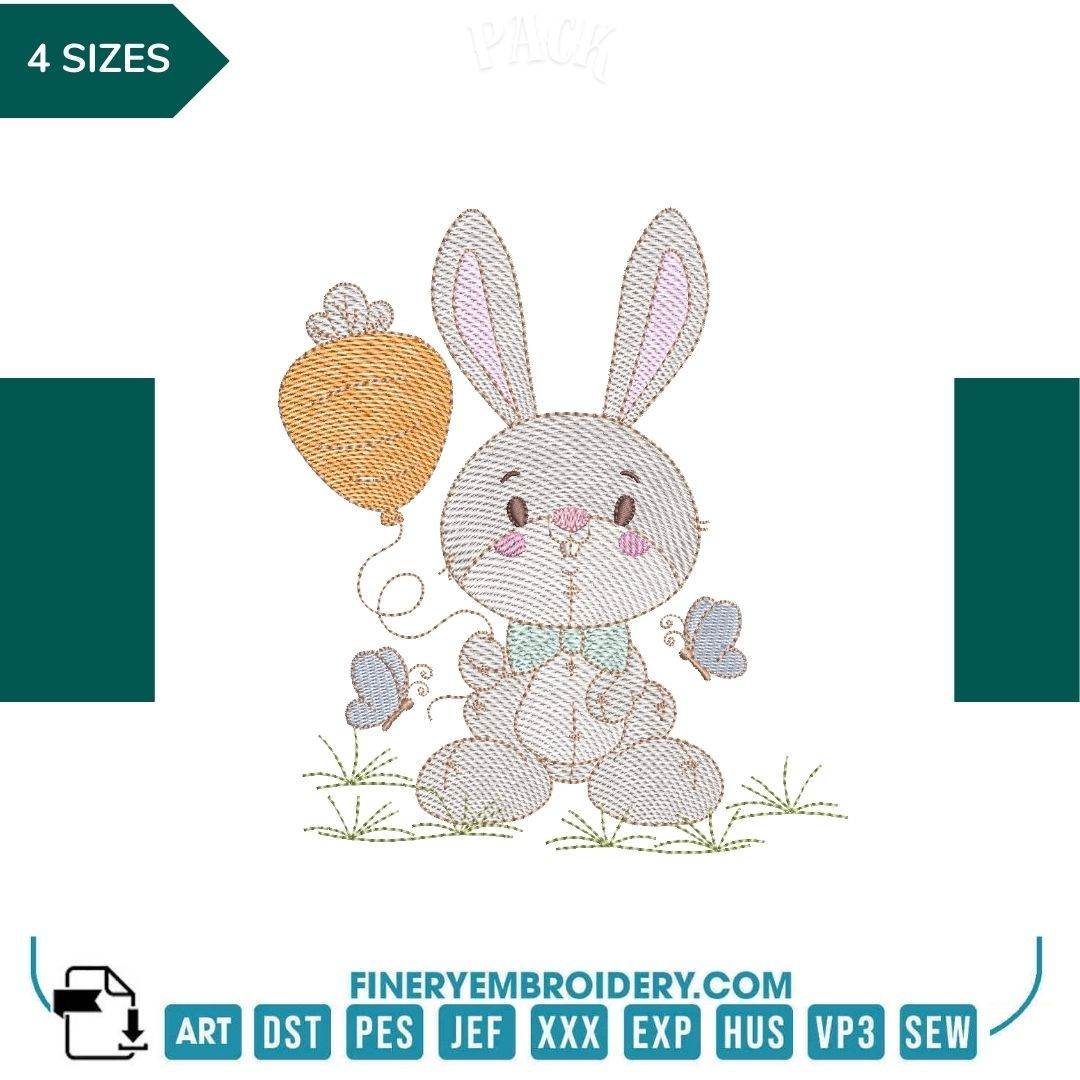 Funny Rabbit Pack 7 designs - Embroidery designs - Image 7