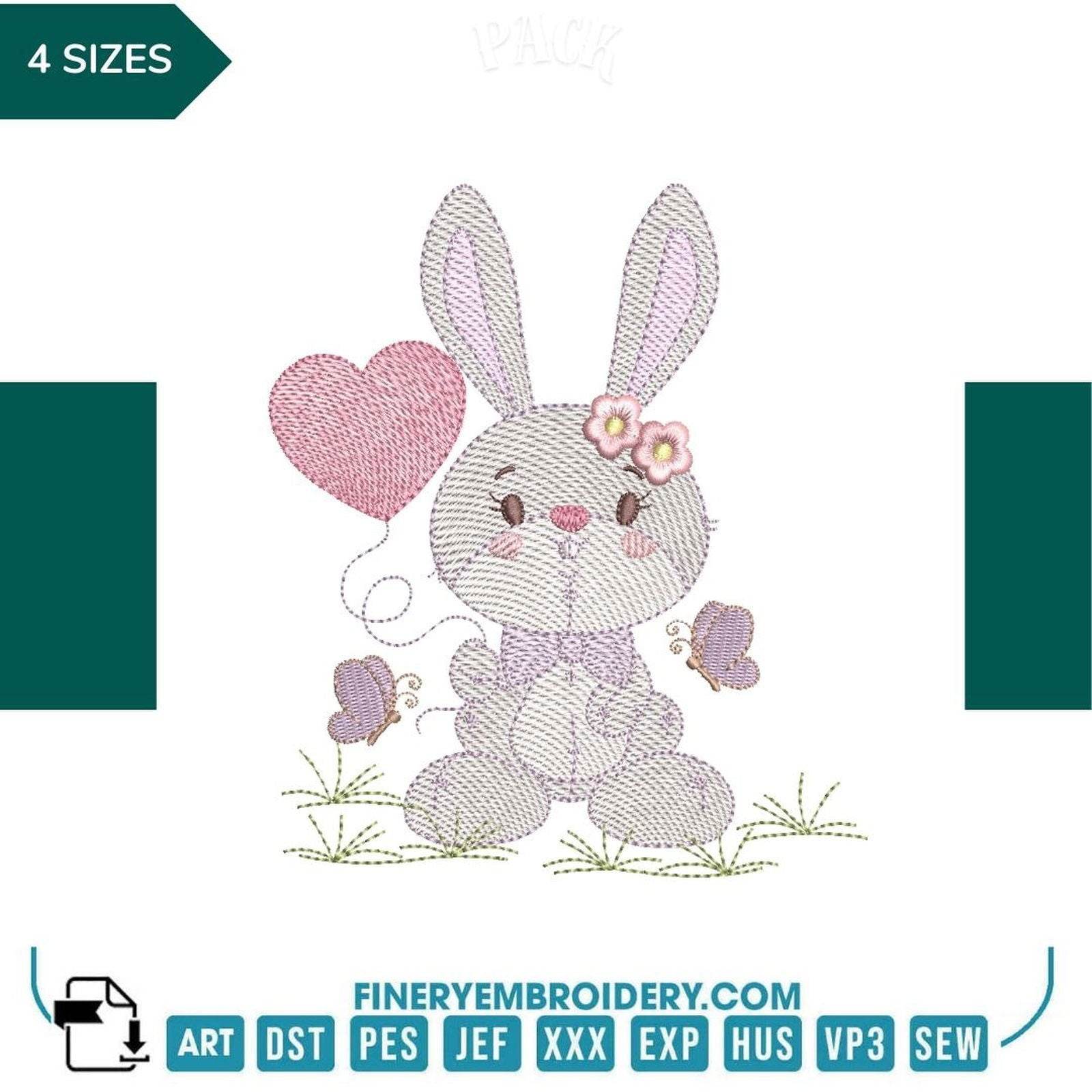 Funny Rabbit Pack 7 designs - Embroidery designs - Image 8