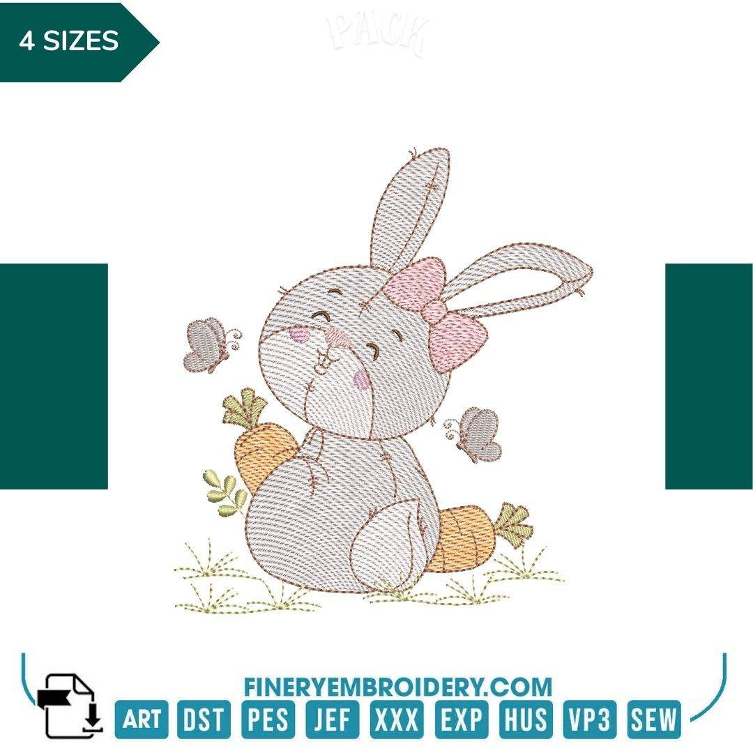 Funny Rabbit Pack 7 designs - Embroidery designs - Image 9