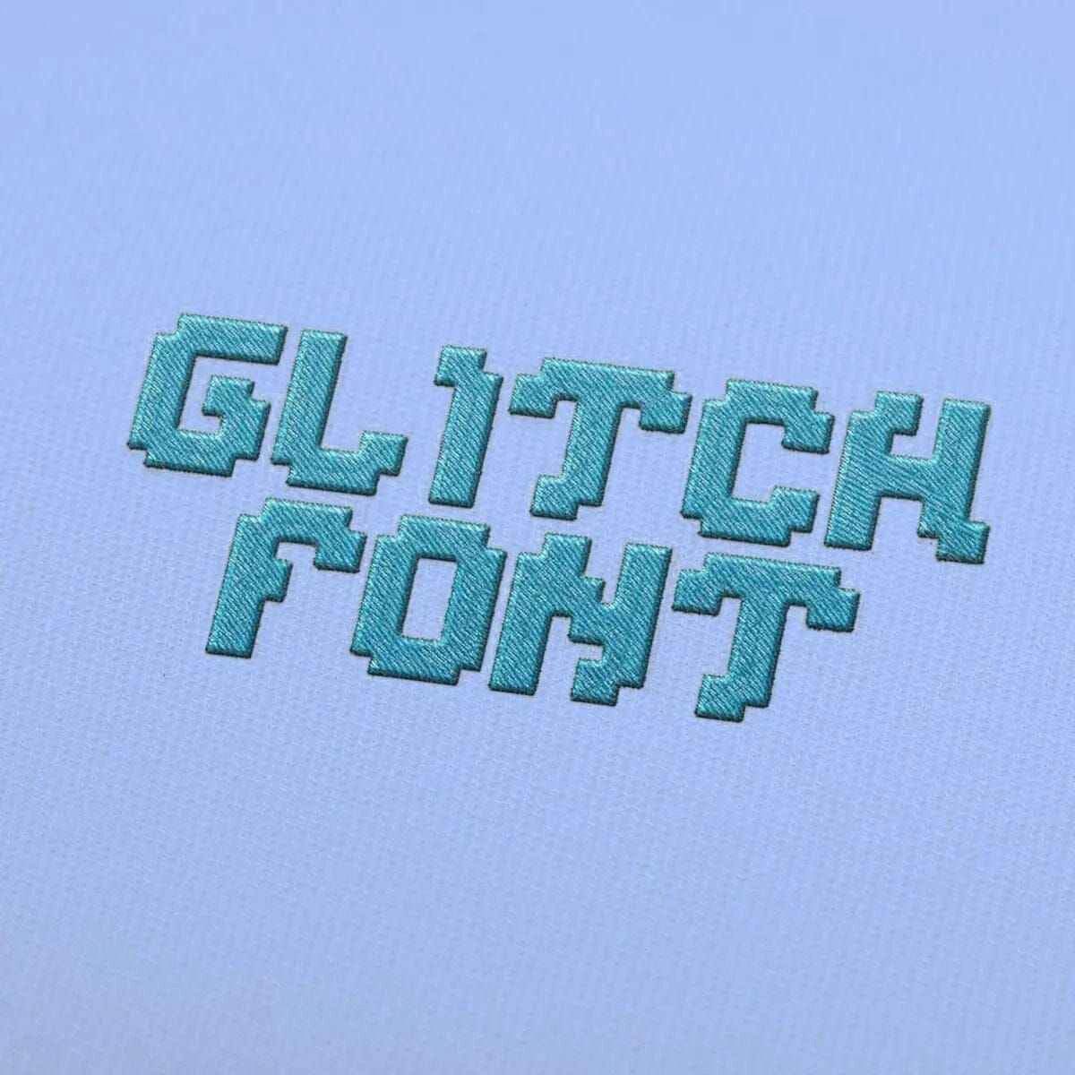 Glitch Embroidery alphabet Font Set - Image 2