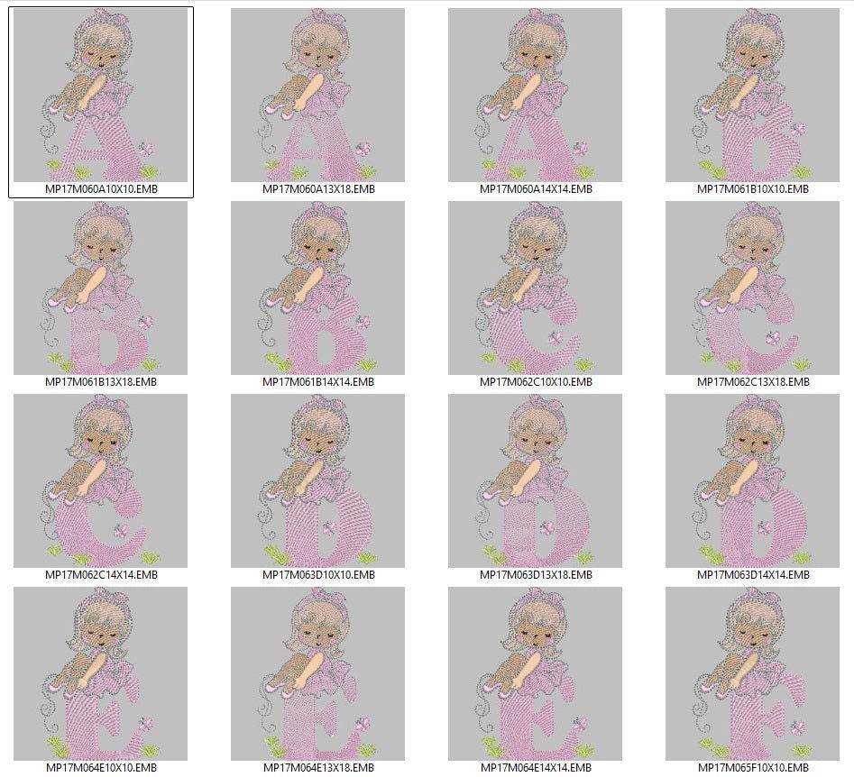 Graceful Ballerina Alphabet Embroidery Pack – Elegant Ballet Dancer Monogram Letters - Image 2
