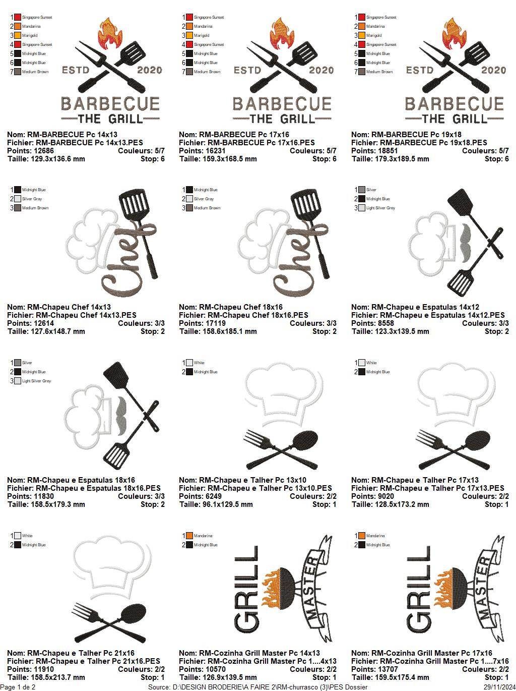 Grill Master Embroidery Design Pack: BBQ-Themed Creations for Every Chef! - Image 2