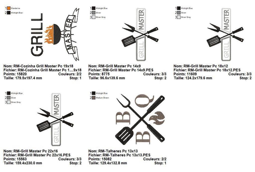 Grill Master Embroidery Design Pack: BBQ-Themed Creations for Every Chef! - Image 3