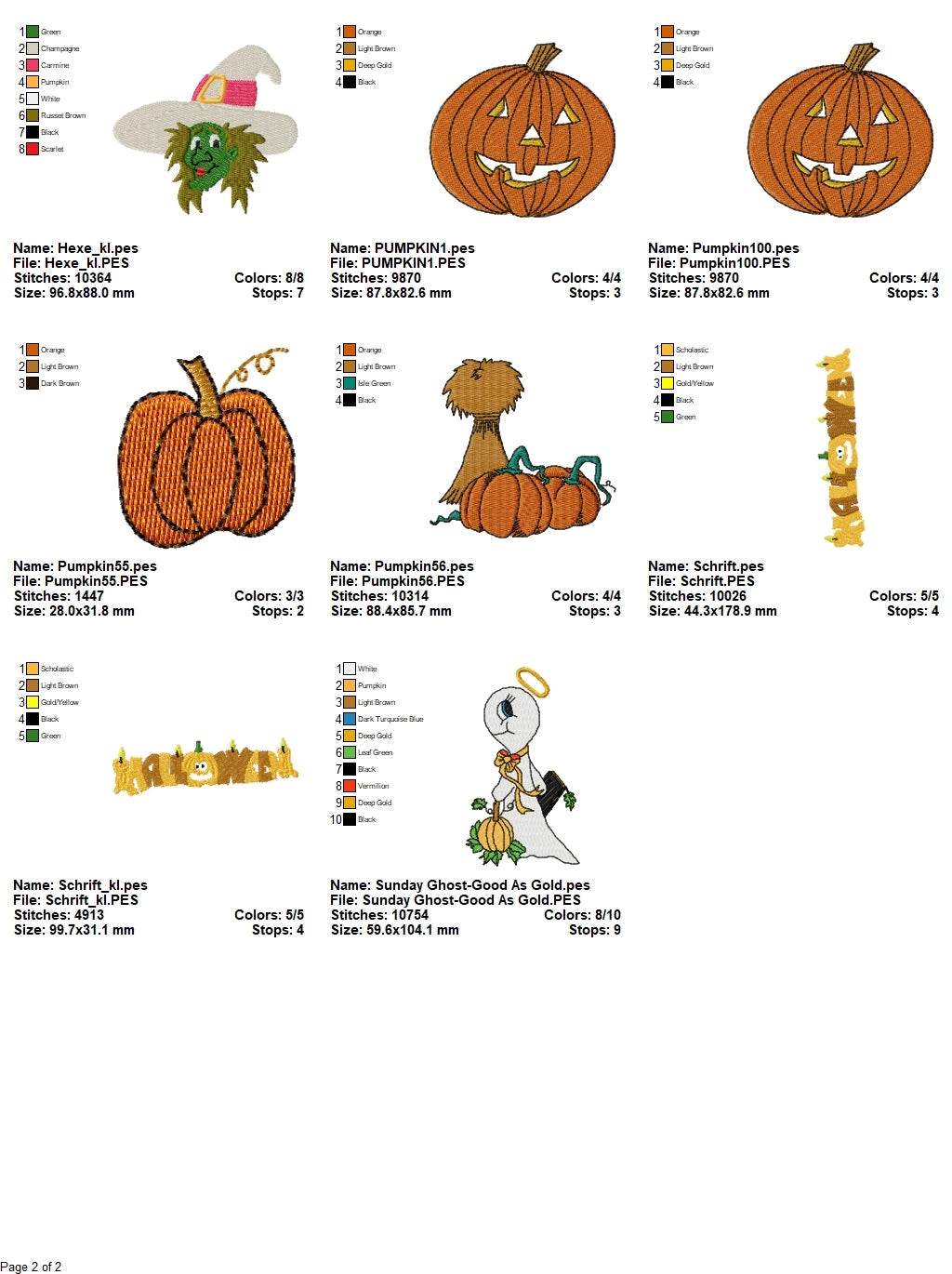 Halloween Bundle 7 - 20 Embroidery Designs - Image 3