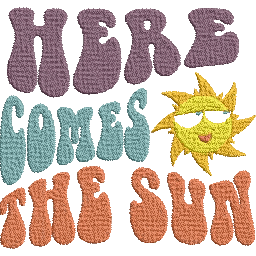 Here-Comes-the-Sun-Summertime - Embroidery Design - Image 2