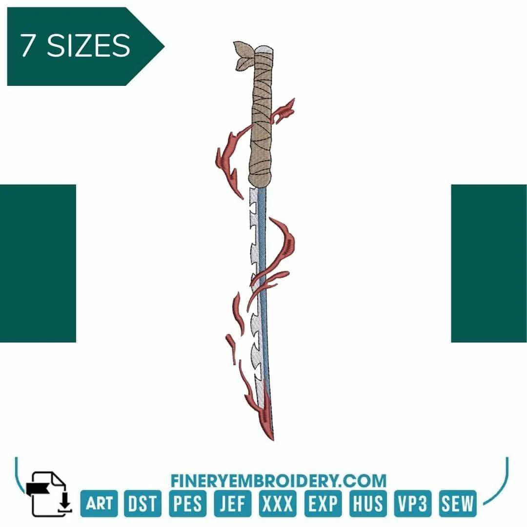 Inosuke Sword - Animé  - Embroidery Design