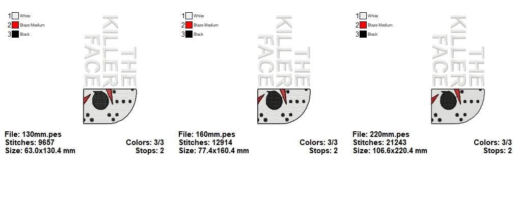 Jason The Killer Embroidery Design - Horror Mask - Image 2