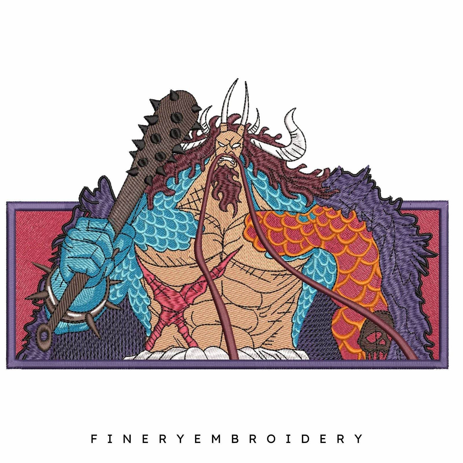 Kaido One Piece - Animé  - Embroidery Design - Image 2