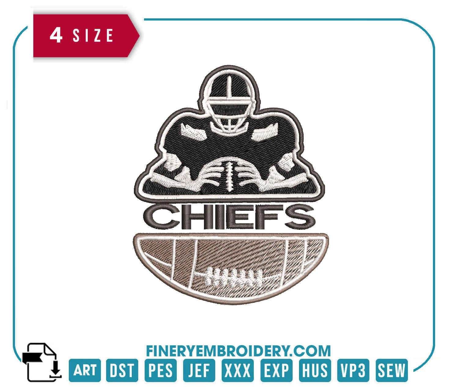 Kansas City Chiefs Team Player : Embroidery Design
