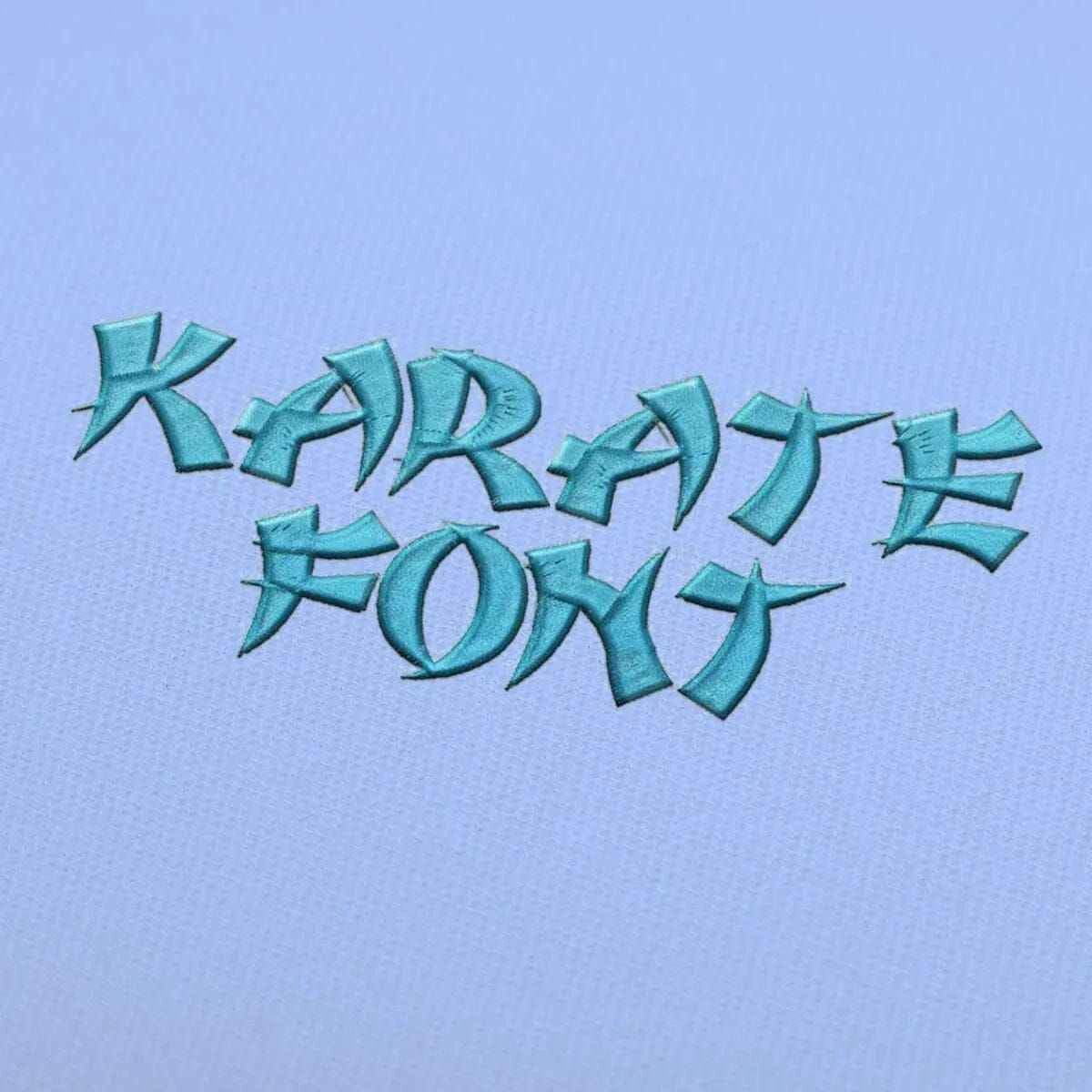 Karate Embroidery alphabet Font Set - Image 2