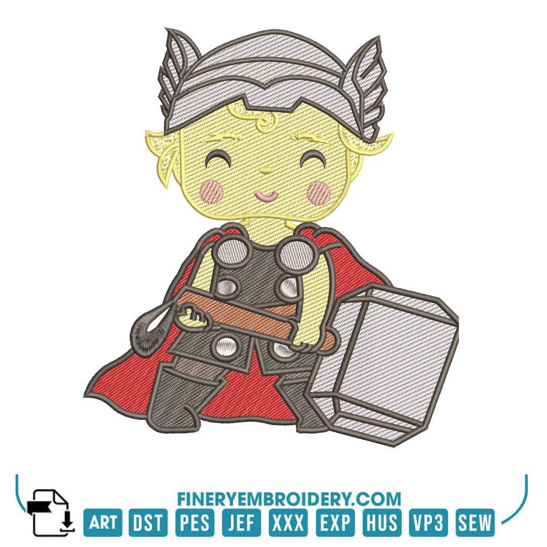 Kids Superhero Embroidery Designs Pack β 5 Designs in 6 Sizes - Image 2