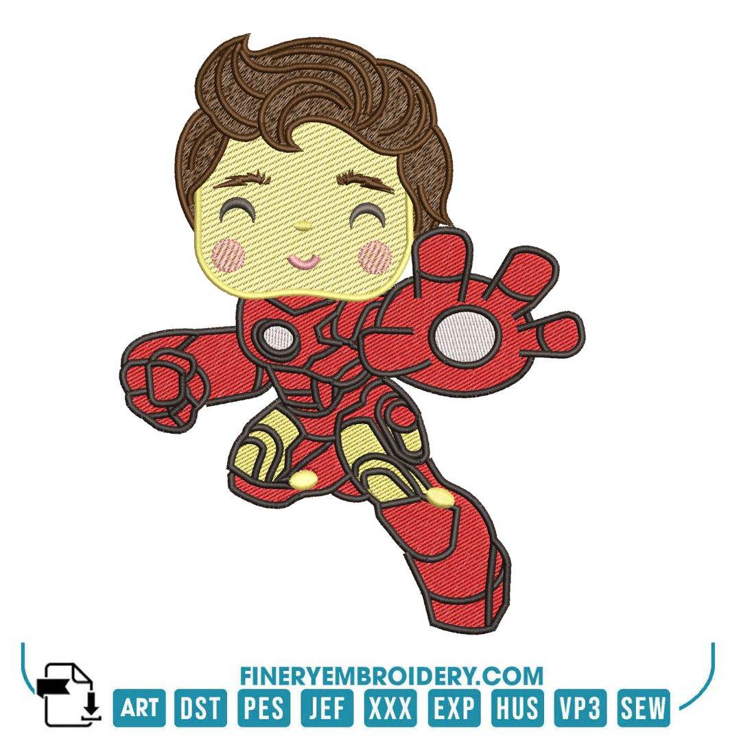 Kids Superhero Embroidery Designs Pack β 5 Designs in 6 Sizes - Image 5