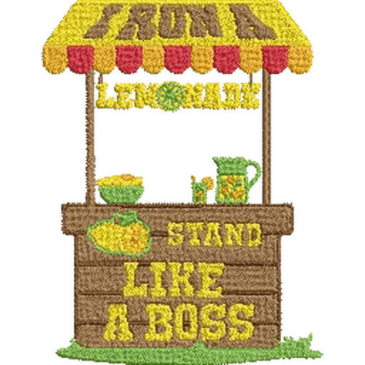 Lemonade-Stand-Boss-Summertime-Vacation - Embroidery Design - Image 2