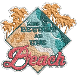 Life-is-Better -Vacation - Embroidery Design - Image 2