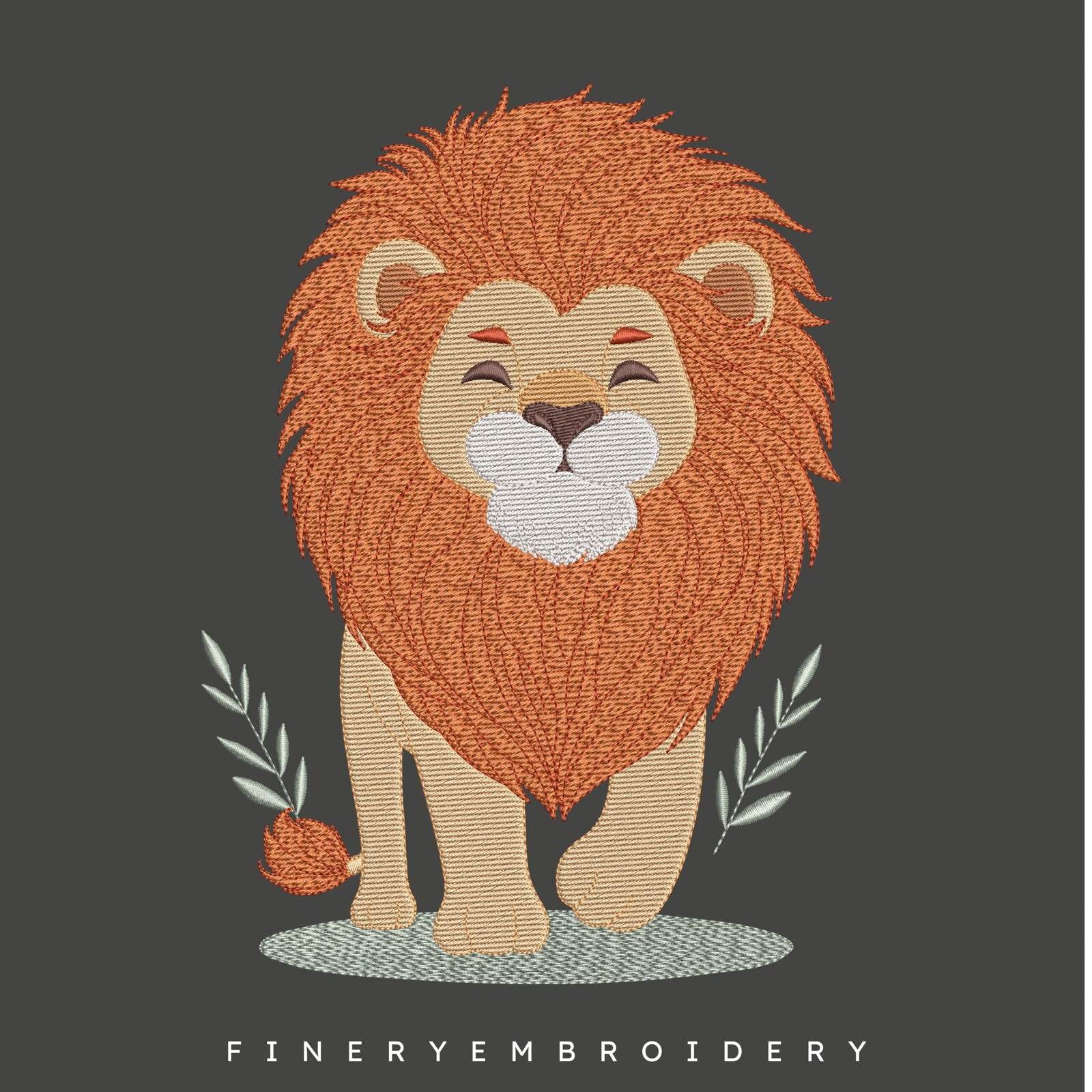 Lion Embroidery Design | FineryEmbroidery - Image 2