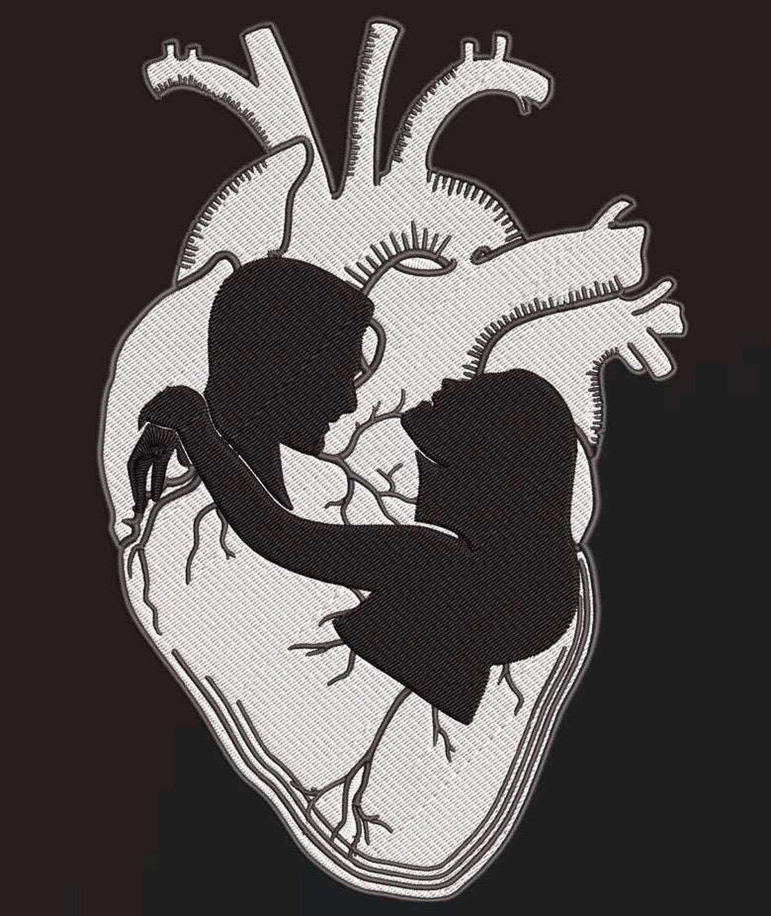 Lovers in Heart - Embroidery Design - Image 3
