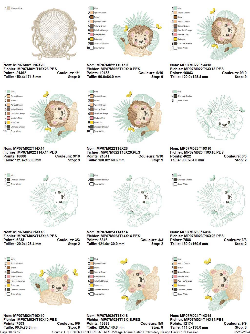 Mega Animal Safari Embroidery Design Pack β 50 Exclusive Designs - Image 11
