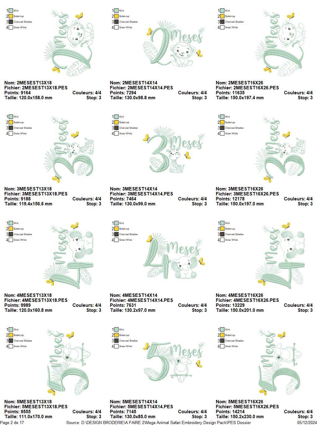 Mega Animal Safari Embroidery Design Pack β 50 Exclusive Designs - Image 3