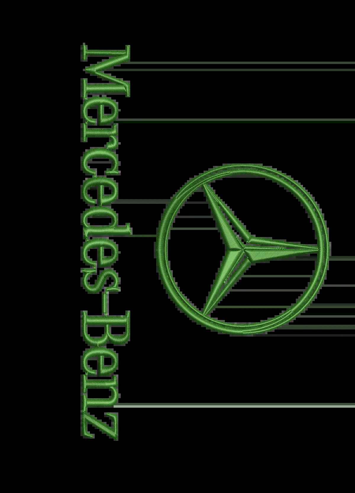 Mercedes - Embroidery Design - Image 2