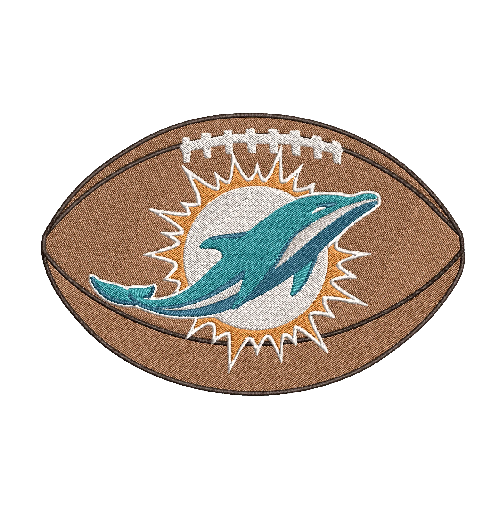 Miami Dolphins - Pack of 6 Designs - 2 sizes - Embroidery Design - Image 3