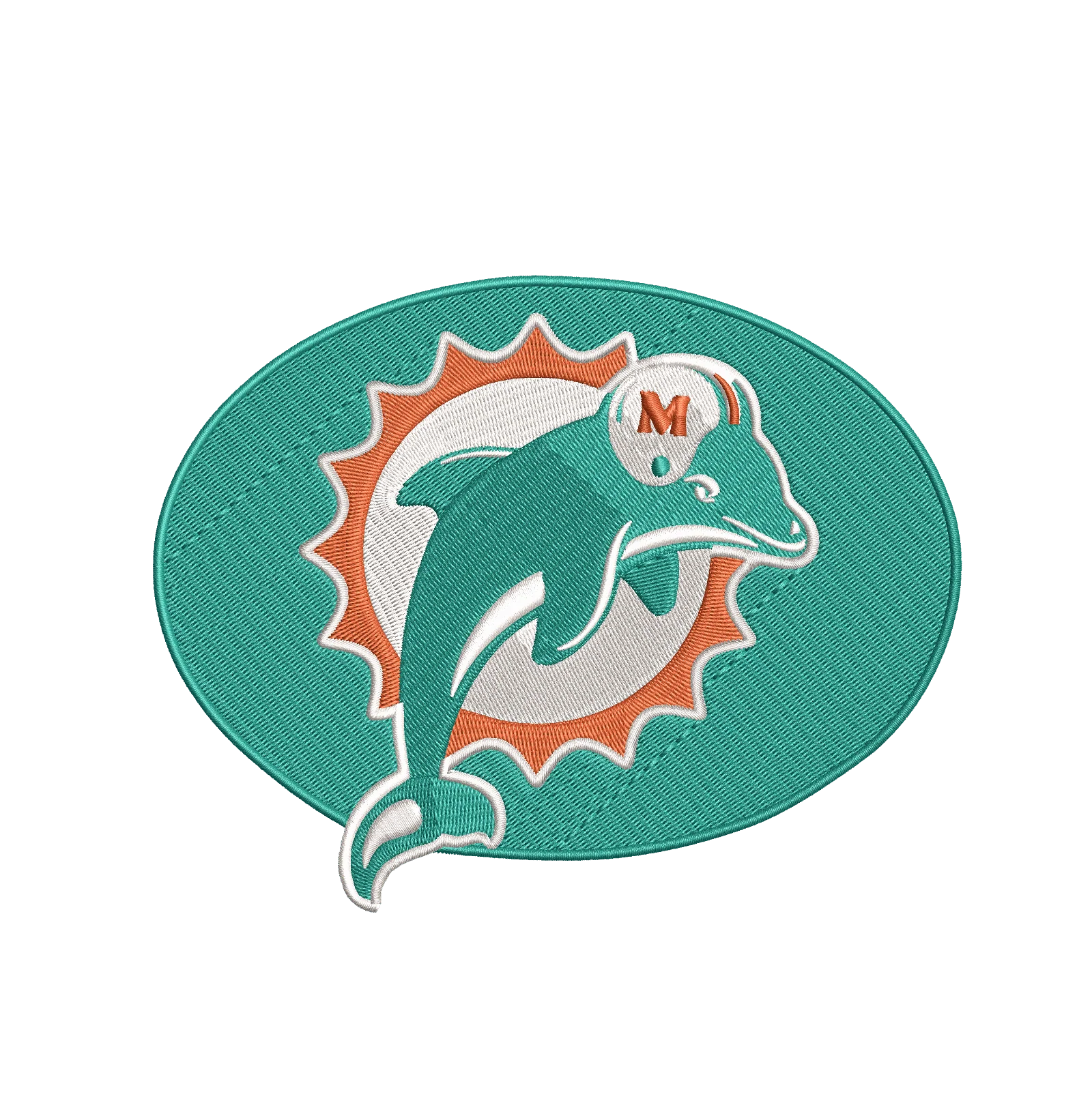 Miami Dolphins - Pack of 6 Designs - 2 sizes - Embroidery Design - Image 7
