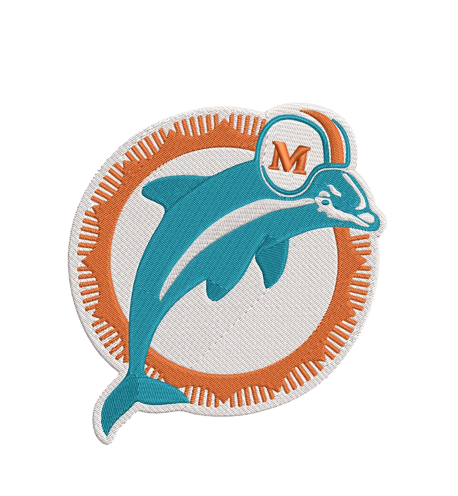Miami Dolphins - Pack of 6 Designs - 2 sizes - Embroidery Design - Image 8
