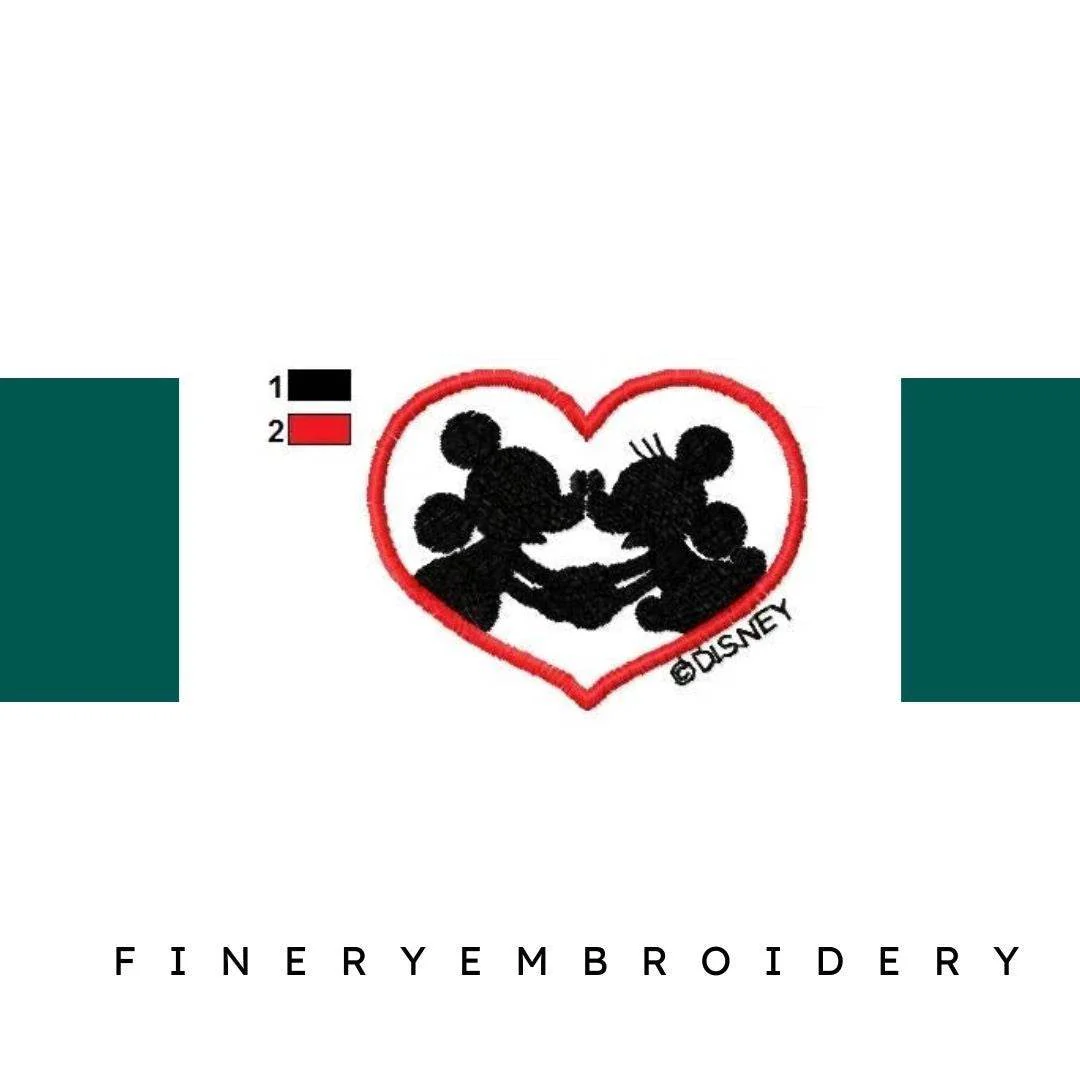 MICKEY MINNIE 070- Embroidery Design
