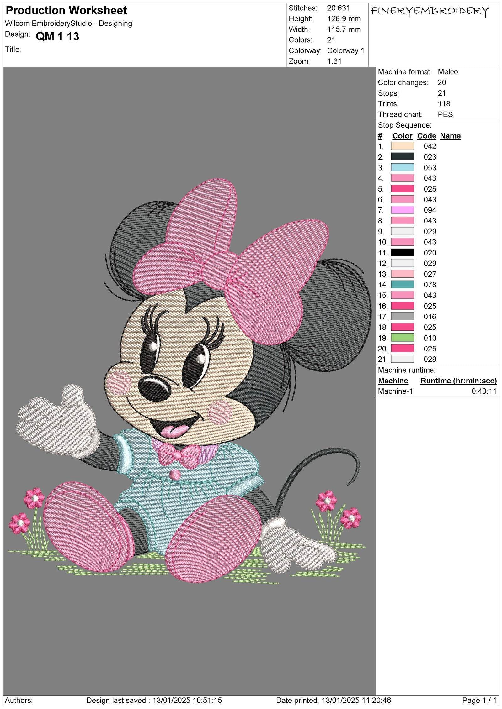 Mickey & Minnie Mouse Embroidery Design Pack – Multi-Size Collection - Image 6