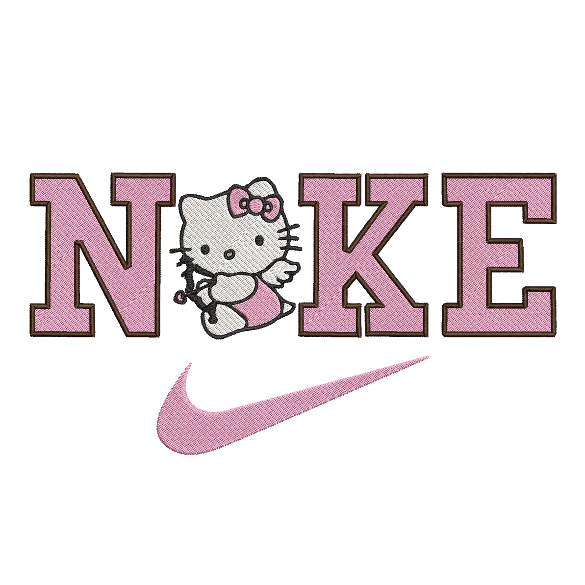 Nike and Hello Kitty 2- Embroidery Design - Image 3