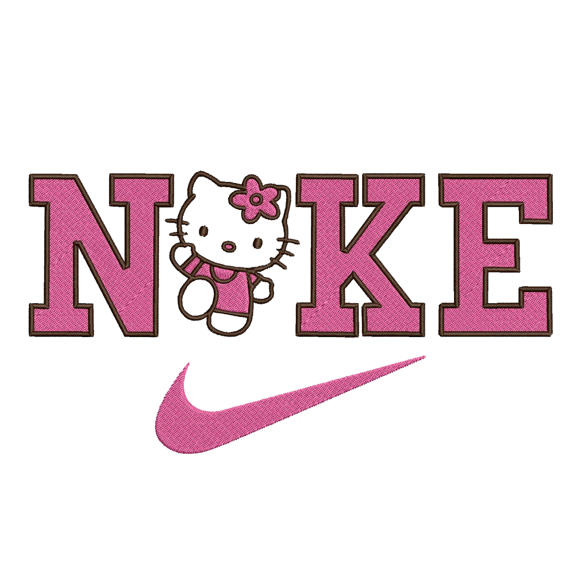Nike and Hello Kitty - Embroidery Design - Image 3