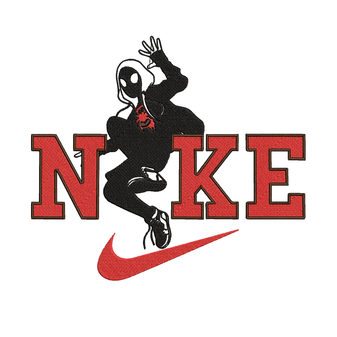 Nike and Spiderman 5 - Embroidery Design - Image 3