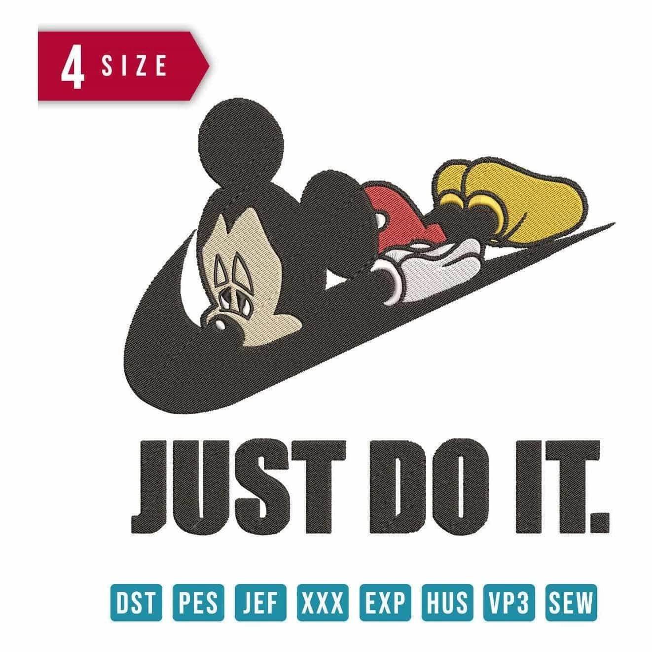 Nike Just Do It - Mickey - Embroidery Design