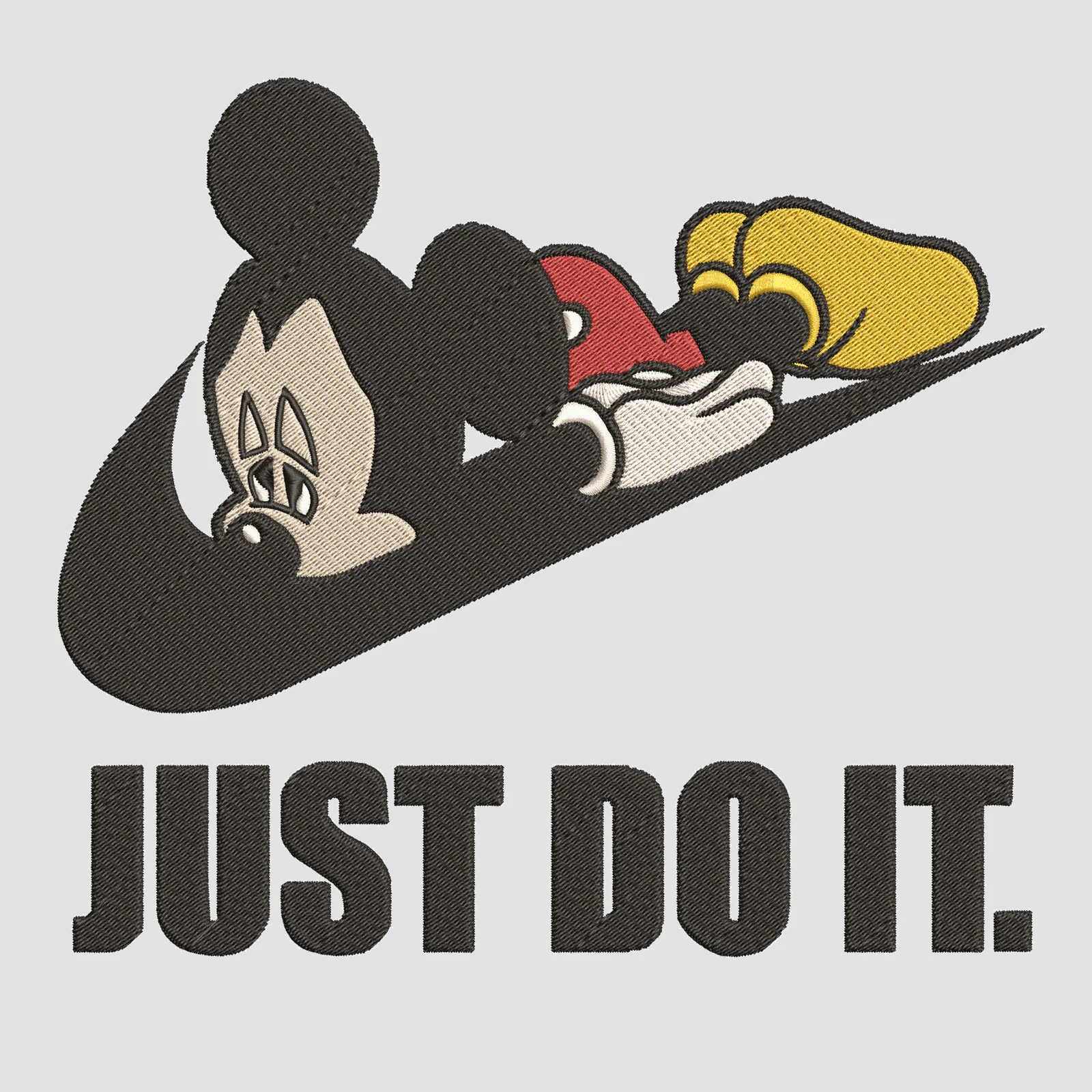 Nike Just Do It - Mickey - Embroidery Design - Image 4
