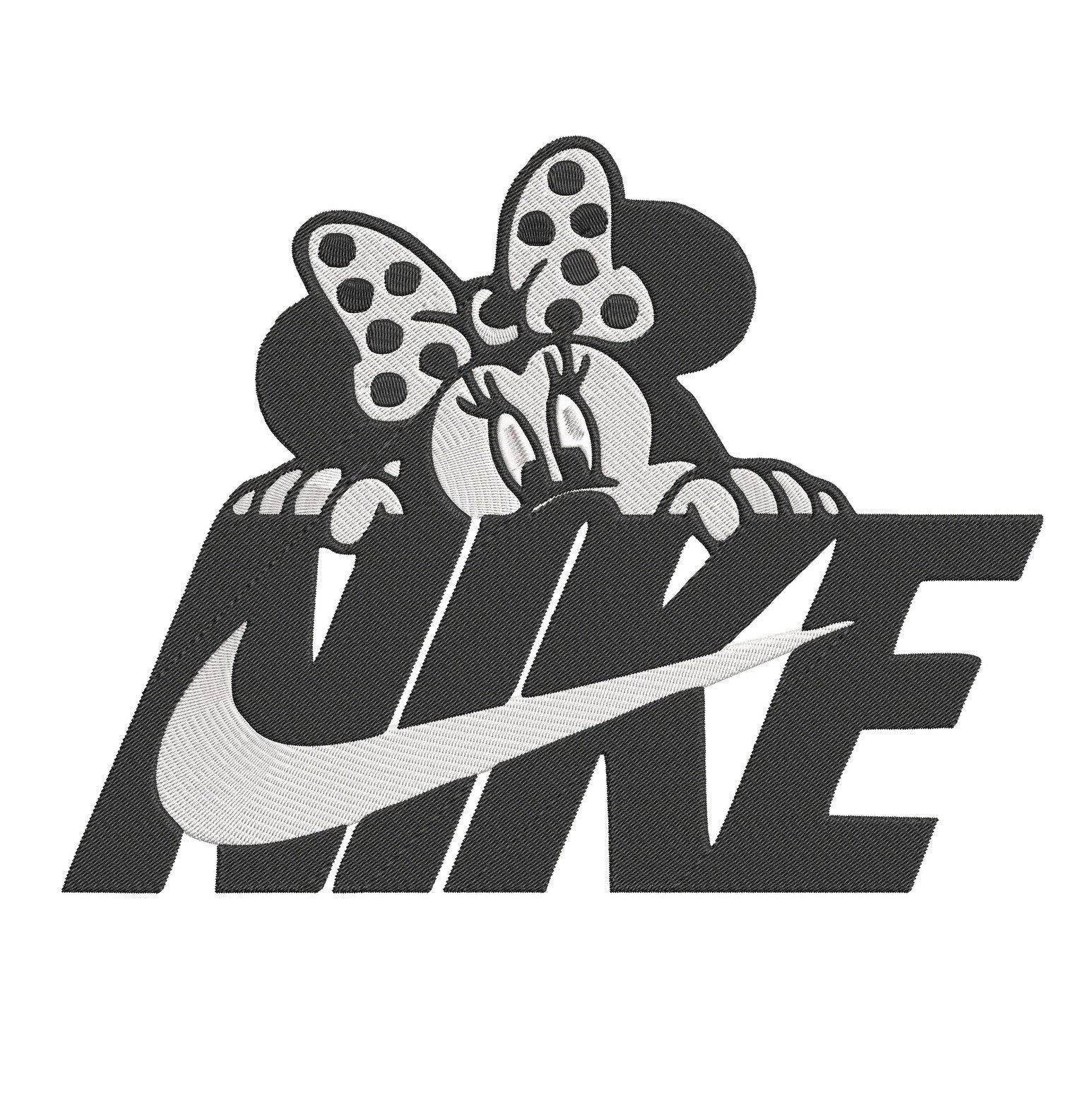 Nike Minnie Black and White - Embroidery Design - Image 2