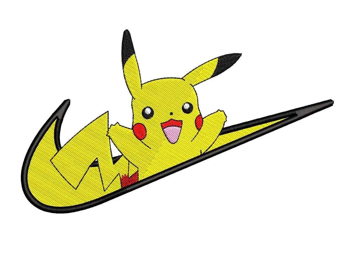 Nike Pikachu Embroidery Design - Image 2