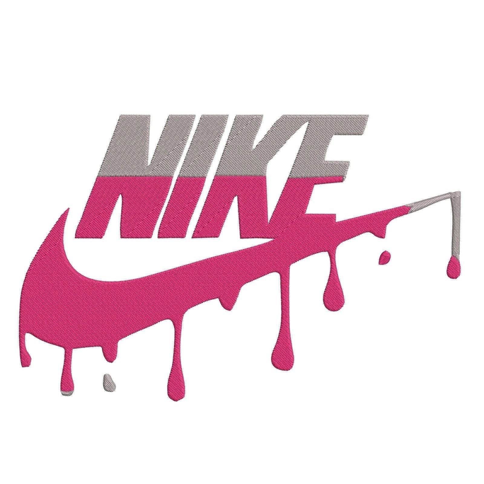 Nike Pink and Grey - Embroidery Design - Image 2