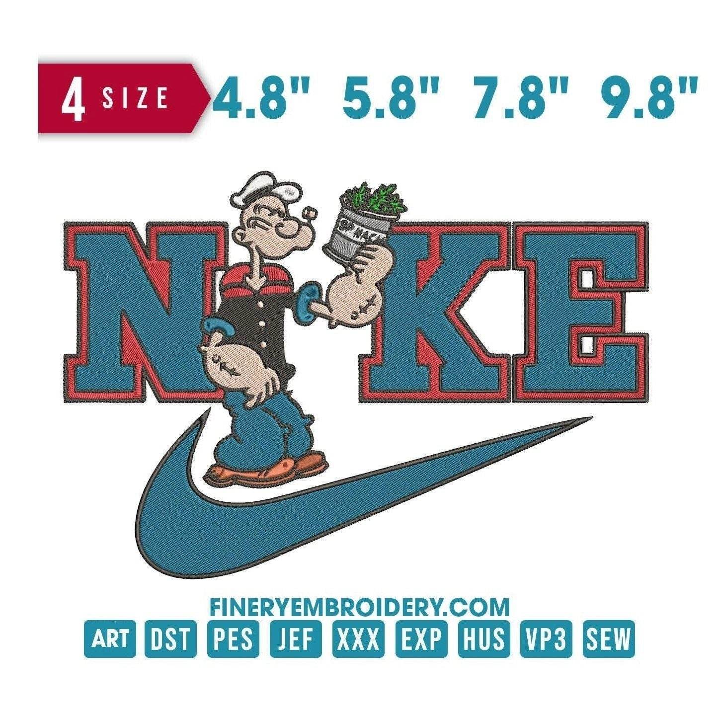 Nike Popeye - Embroidery Design