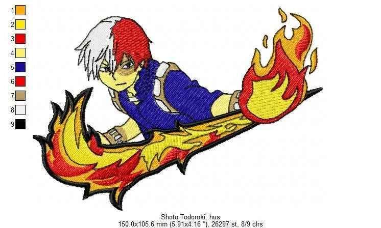 Nike Shoto Todoroki Embroidery Design - Image 2