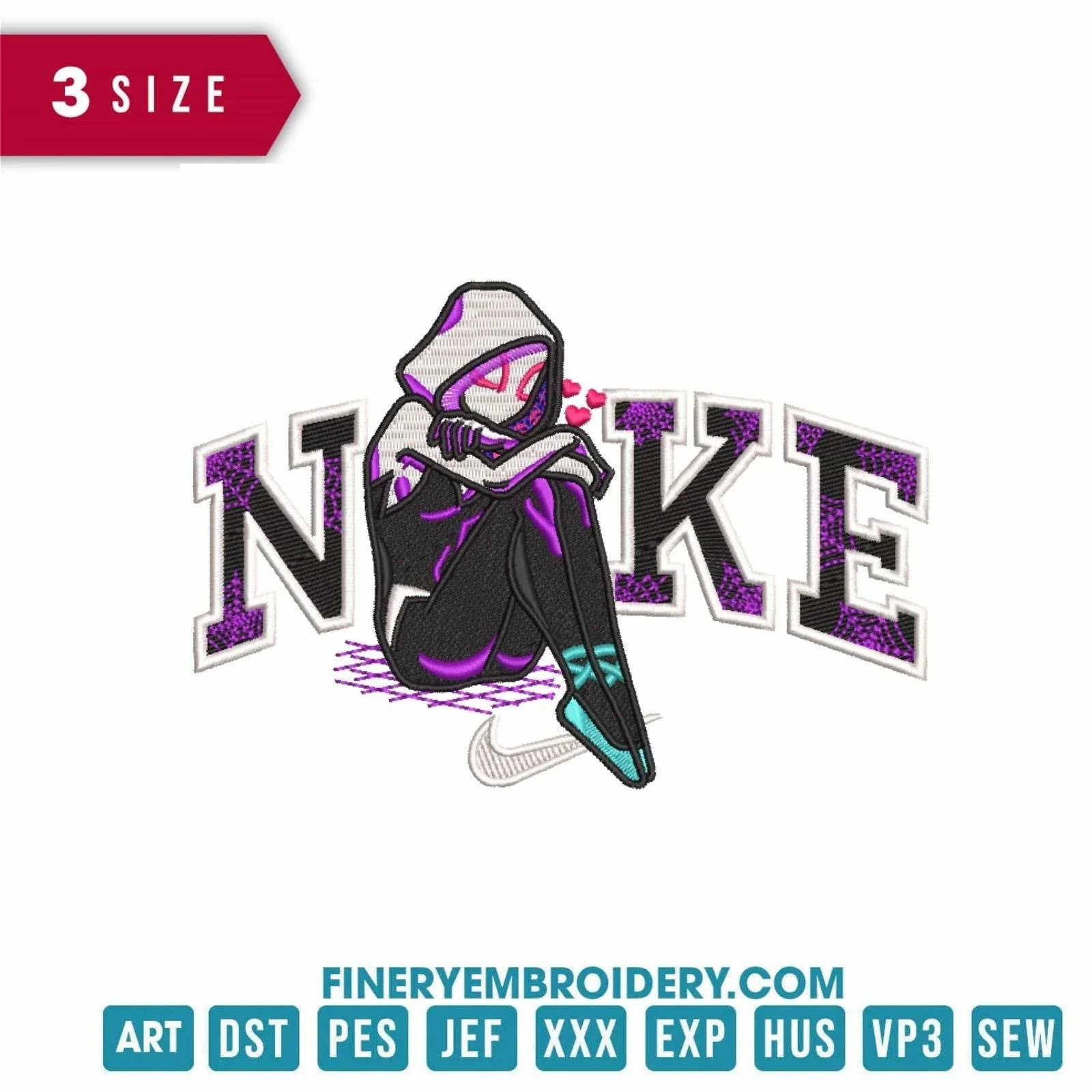 Nike Spider-Woman- Embroidery Design