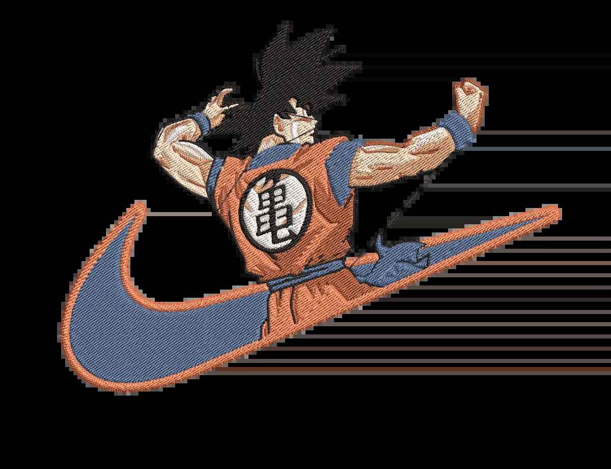 Nike Swoosh Goku Body Embroidery Design - Image 2