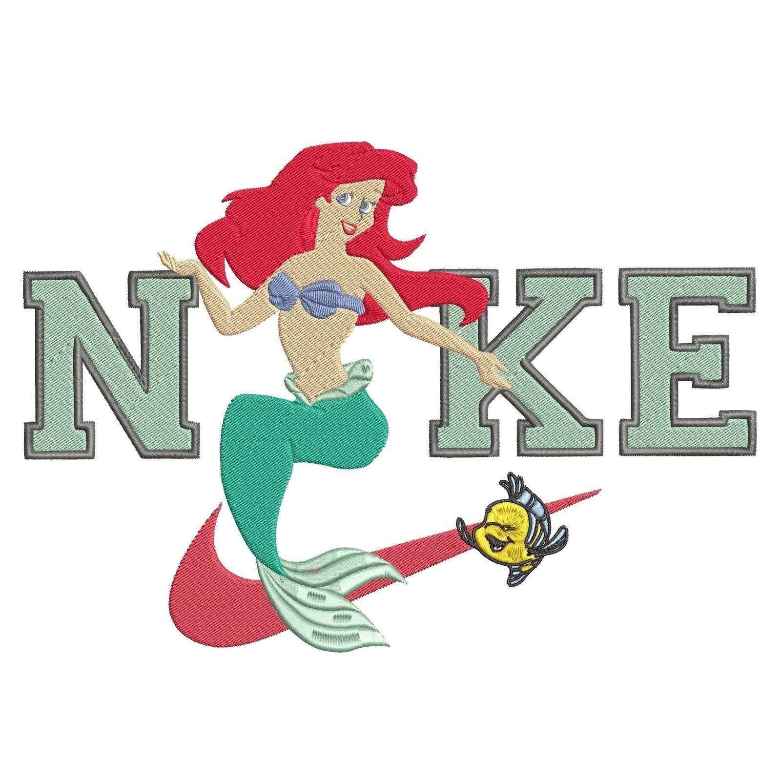 Nike The Little Mermaid - Embroidery Design - Image 2