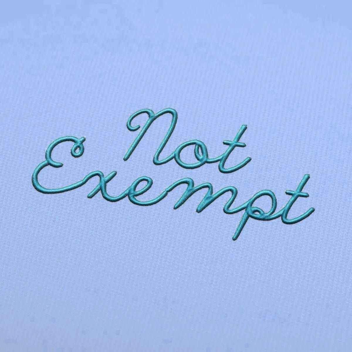 Not Exempt Embroidery alphabet Font Set - Image 2