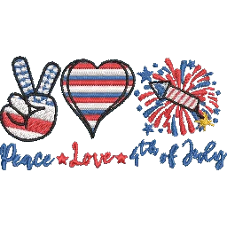 Peace-Love - Embroidery Design - Image 2